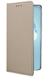 Кожен калъф тефтер и стойка Magnetic FLEXI Book Style за Samsung Galaxy S20 Ultra G988 златист 